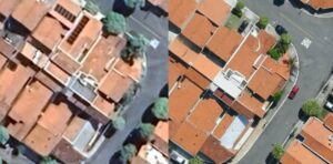 imagem ilustra claramente o impacto da digitalização de mapas na qualidade das informações geoespaciais utilizadas por prefeituras e órgãos públicos.