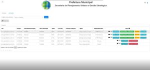 Interface de solução de alvará de obra digital que moderniza atendimento ao público municipal.