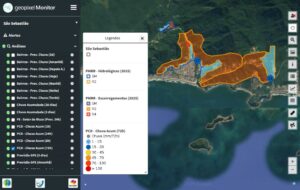 Imagem mostra sistema de monitoramento de mudanças ambientais da Geopixel